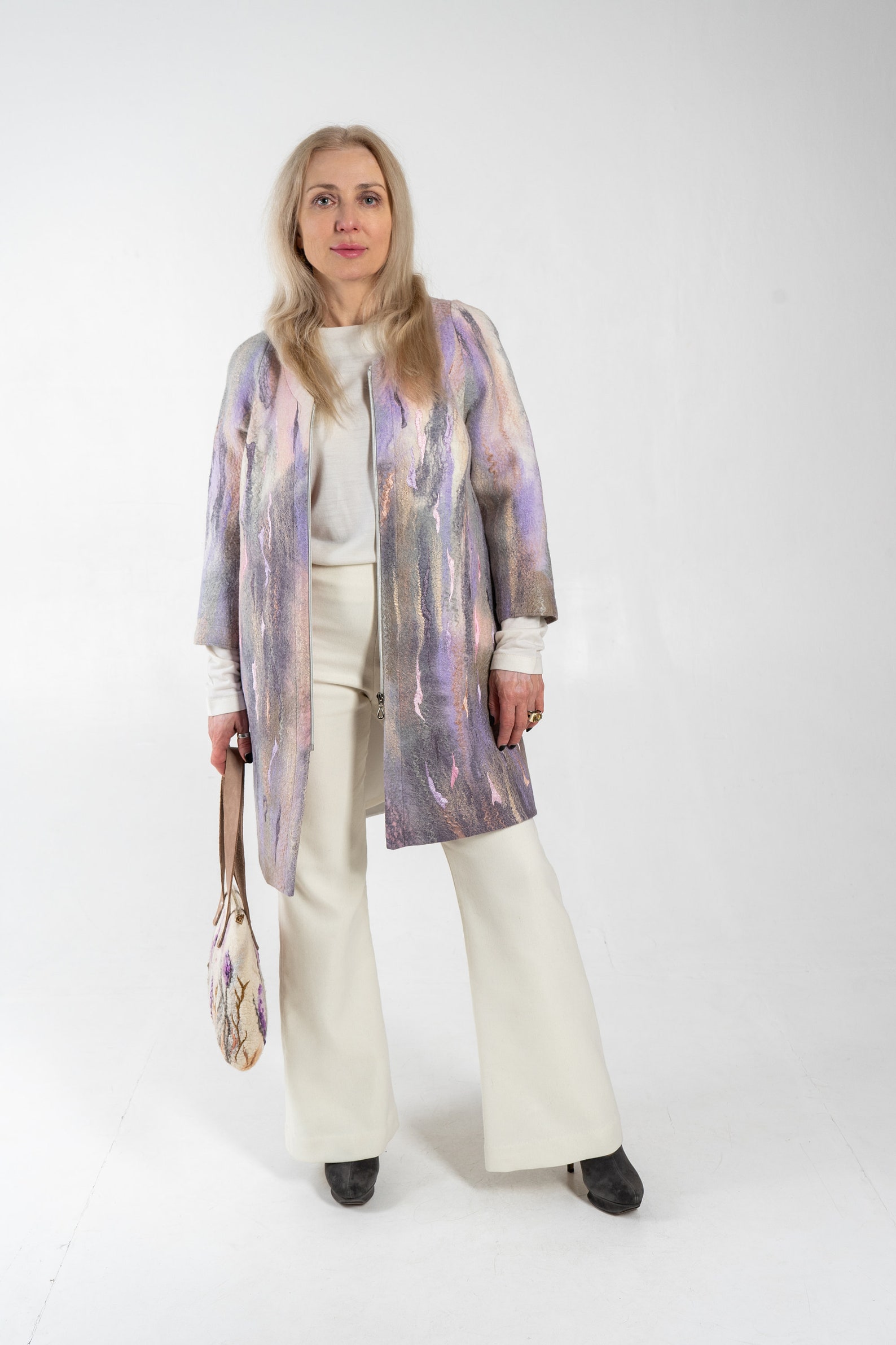 The Evelina Floral Merino Wool Coat
