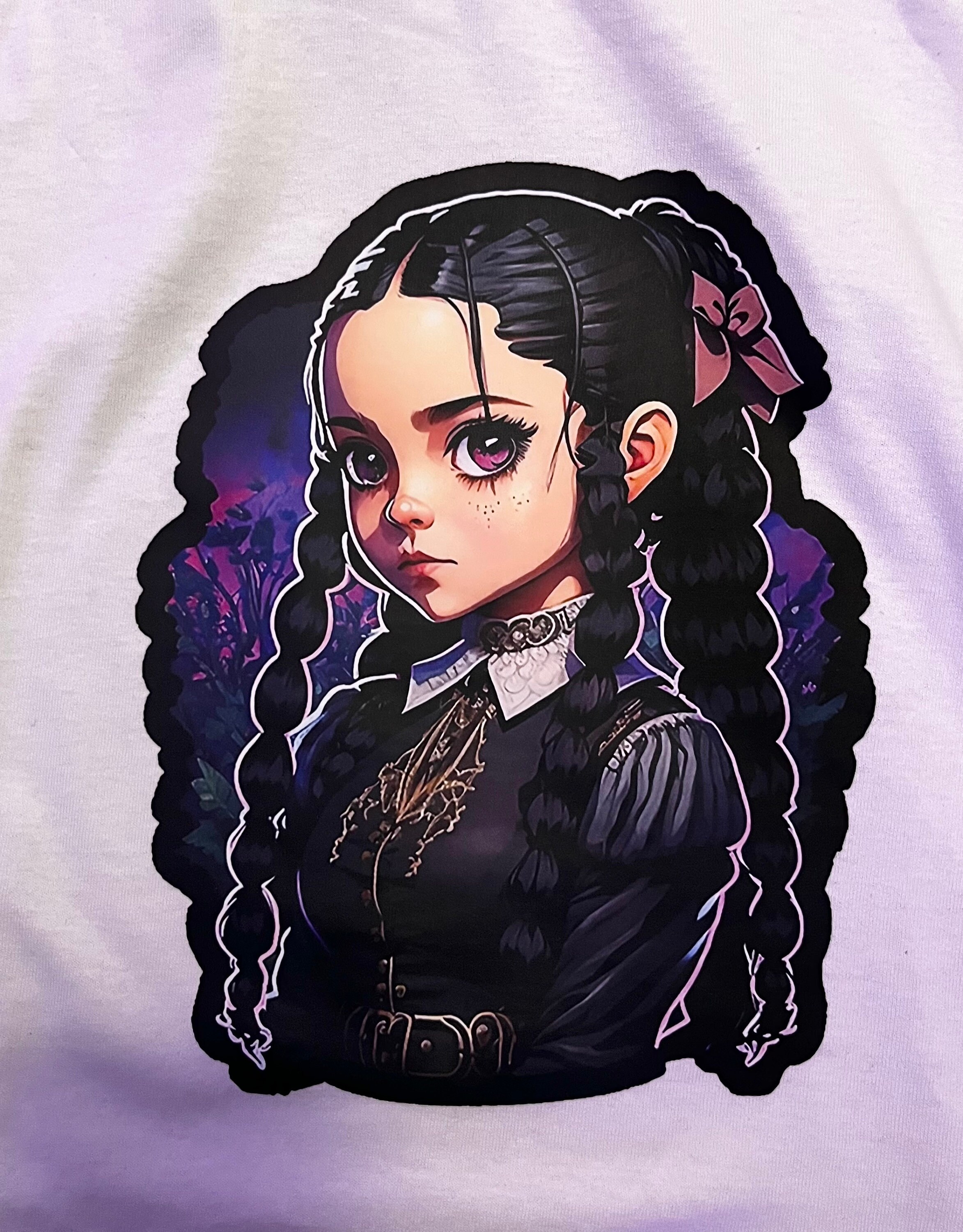Wednesday Addams - Addams Family Graphic White Tee Size XL Wednesday Addams - Addams Family Graphic White Tee Size XL