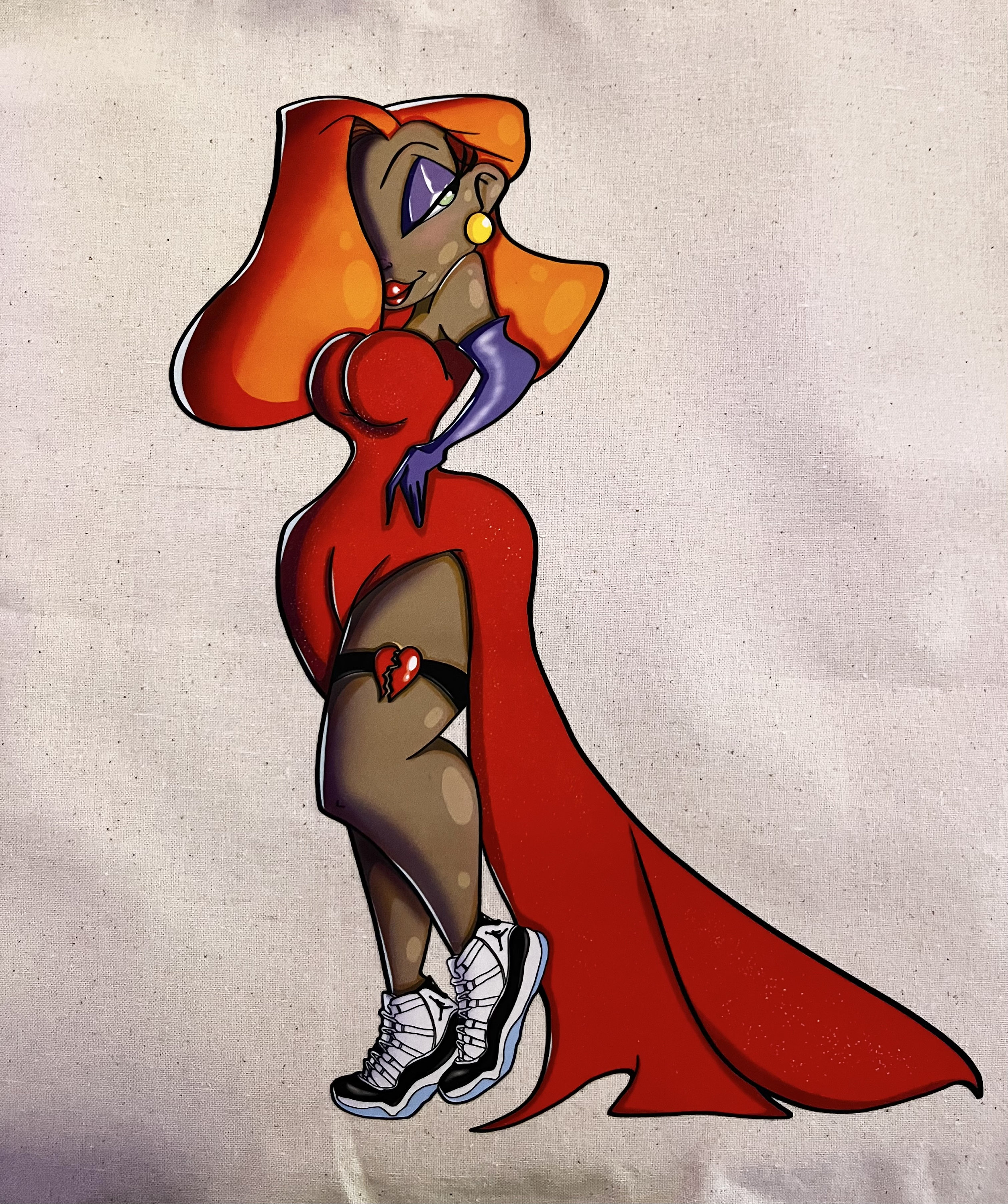 Jessica Rabbit With Handbag Sexy Cartoon Jessica Rabbit Tan Canvas Tote Bag - Etsy