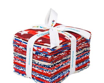 Let Freedom Reign Fat Quarter Bundle 21 Pieces Expressions Batiks Fabric