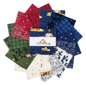 Come Let Us Adore Him 5&quot; Stacker Charm Pack Riley Blake PreCut Fabric