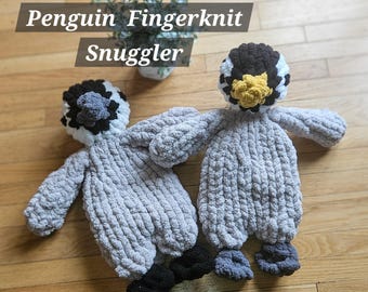 Frumpy&#39;s Fingerknit Baby Penguin Snuggler Video Tutorial & PDF *bonus chicken mod*