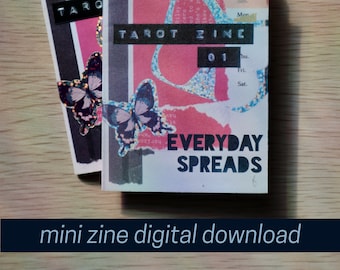 Everyday tarot spreads - mini zine digital download