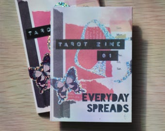 Inserção de diário de tarô para impressão – 6 Zine de 3 cartas de tarô para o dia a dia (PDF)