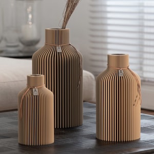 Vase Pure by ICONIC HOME | 3D vase | sustainable | bottle shape | decorative vase | puristic design object