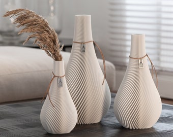 Vase Twist von ICONIC HOME | 3D Vase | nachhaltig | gedreht | Dekovase | Blumenvase