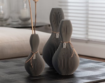 Vase Shape von ICONIC HOME | 3D Vase | nachhaltig | tailliertes Design | Dekovase | Blumenvase