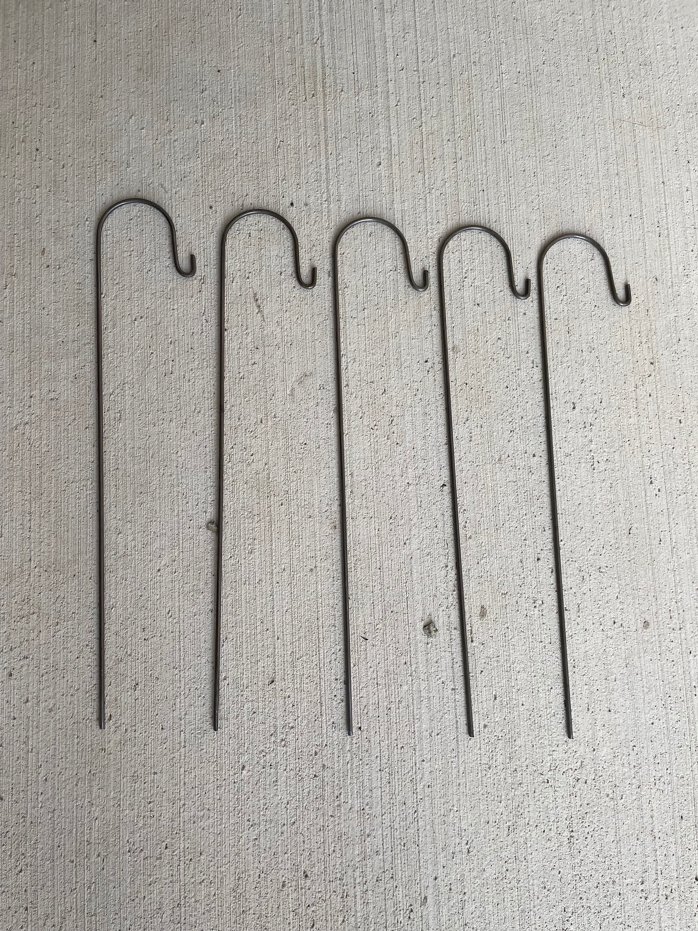 Miniature Shepherd hooks, pot hooks, fairy garden, decorative plant stakes, tiny garden 15”