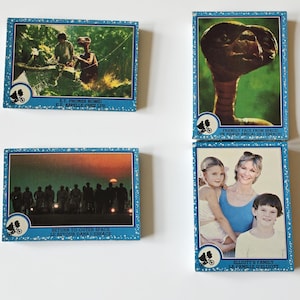 E.T. Extra Terrestrial 1982 Movie Trading Cards - #47 #81 #82 #86 - Set of 4