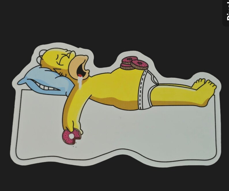 simpsons-tv-show-homer-sleeping-eating-a-donut-hard-hat-snowboard