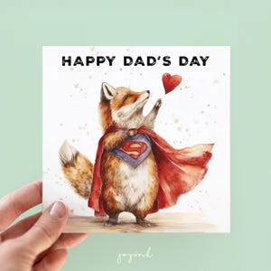 Bonne fête des pères personnalisée, cartes renard, cartes drôles pour papa, joyeuse fête des pères, je t'aime papa, cartes personnalisées pour mari, lui, papa