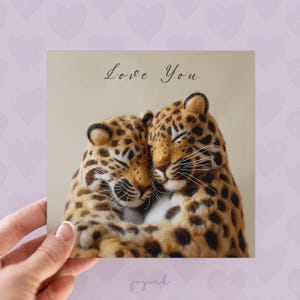 Biglietto di San Valentino personalizzato con tigri, biglietti di anniversario personalizzati per il marito, biglietti romantici per la moglie, biglietti con tigri per lui, amanti dei grandi felini