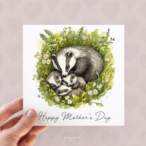 Dachs Muttertagskarten, glückliche Muttertagskarten, personalisierte Karten für Tierliebhaber, Karten für Mama Mama, Karte für Frau, Dankeskarten