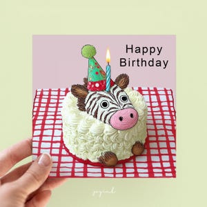 Lustige Geburtstagskarte Für Frauen – Zebra-Cocktail Design, Universal Für Schwester, Mama & Mehr