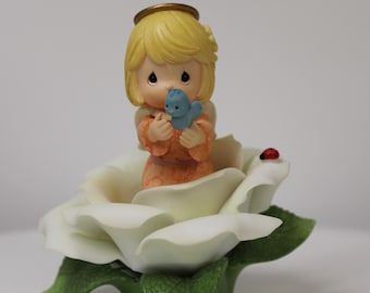 Precious Moments Expressive Blossoms White Rose Of Spirit Figurine Unboxed