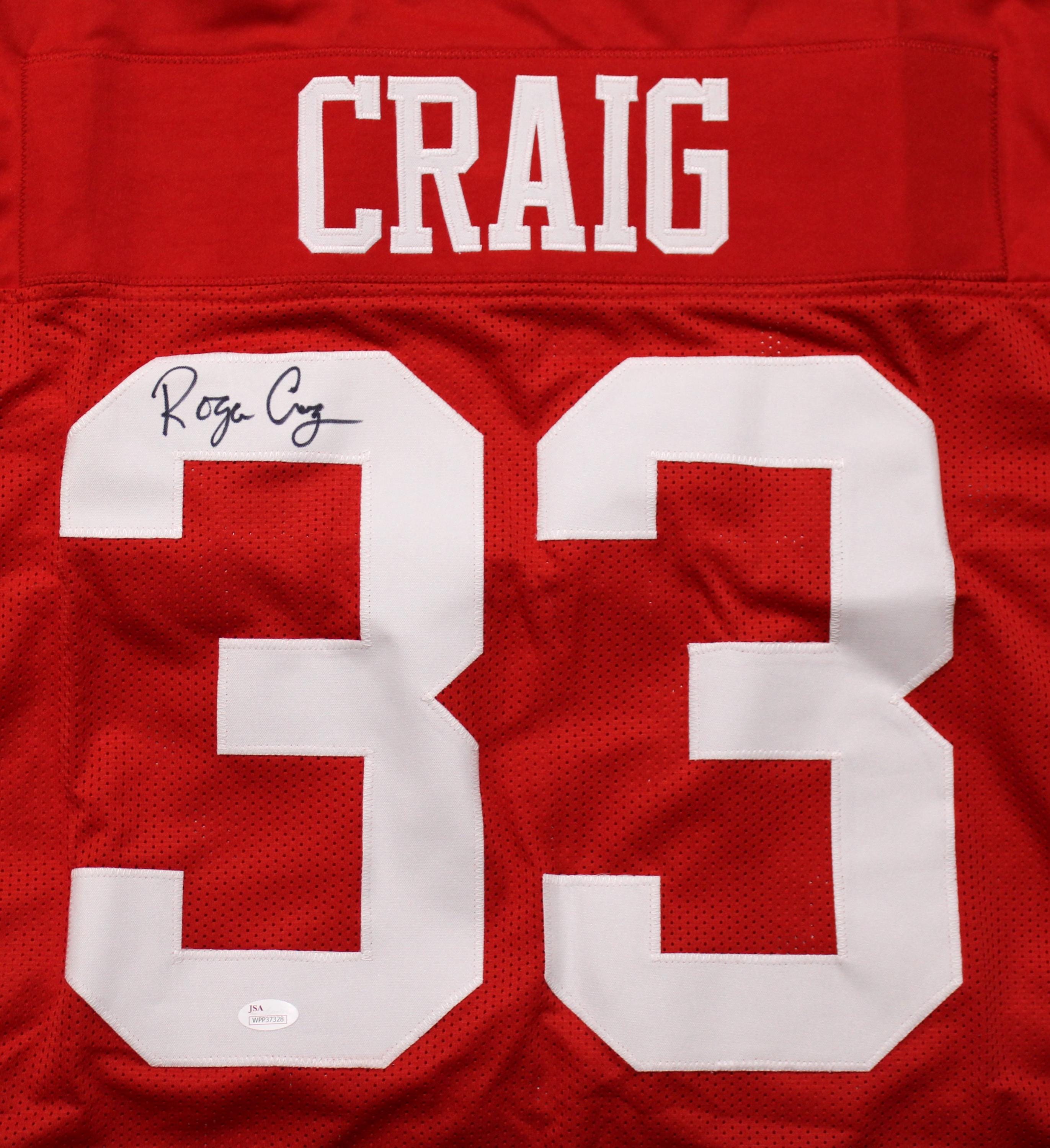 Roger Craig Signed autographed Pro Style XL Red Jersey 49ers Beckett BAS COA
