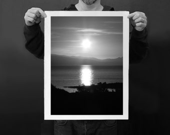 Golden Rays, South Island, New Zealand - black & white travel photograph