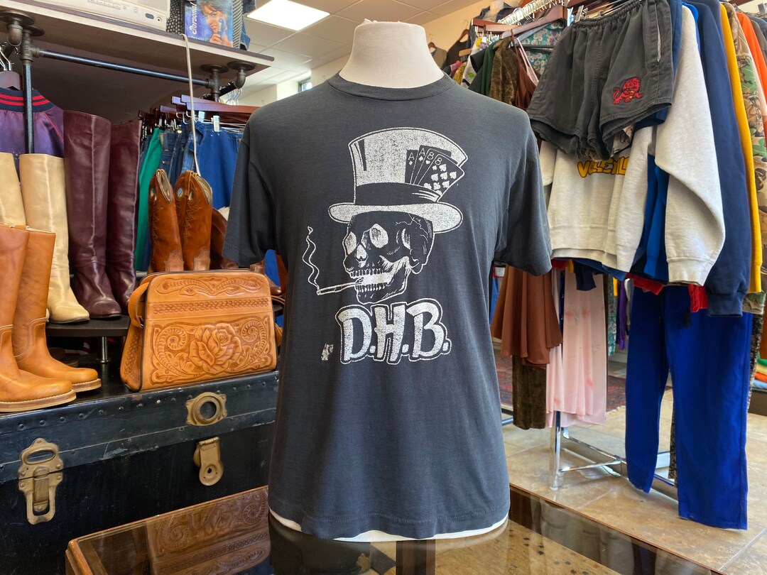 Vintage 80s 90s Doc Holliday Band Concert Tee Smoking Skull With a Top ...