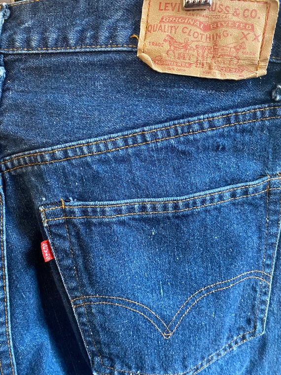 70s red tab Levi’s 505 8 talon 33x35 - image 5