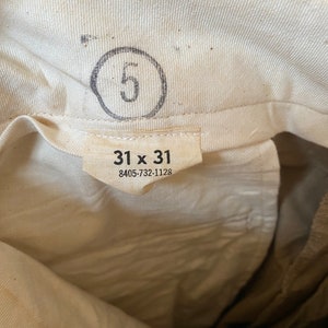 Pantalon chino kaki en coton officier vintage des années 50, poches à rabat, fermeture à glissière 31 image 5