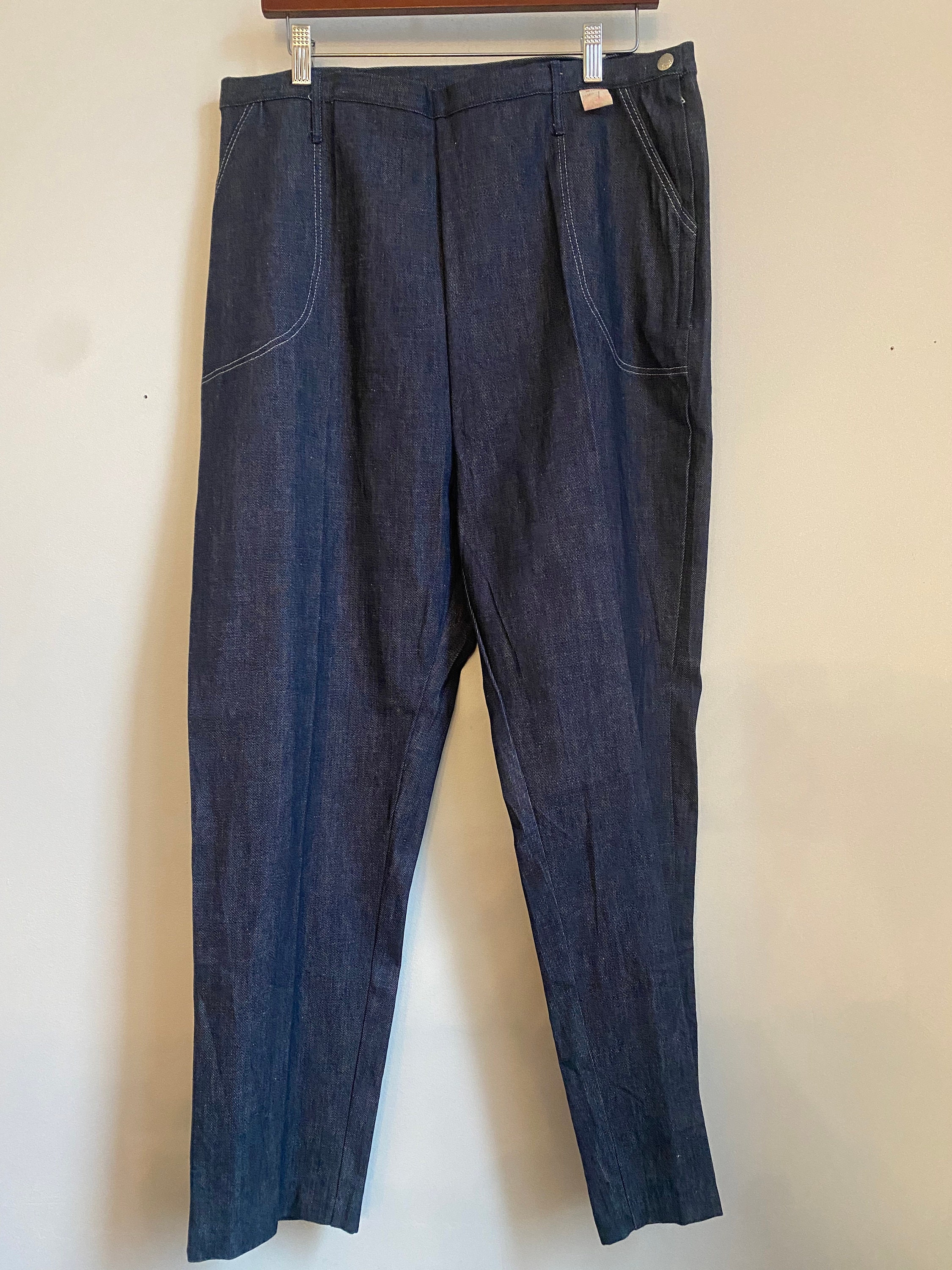 Vintage Deadstock Denim Side Zip Jeans - Etsy Canada