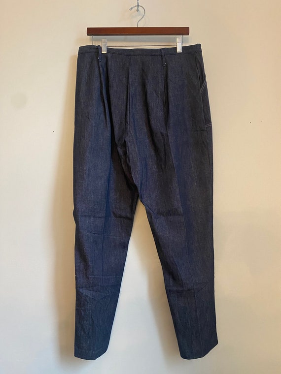 Vintage Deadstock denim side zip jeans - image 2