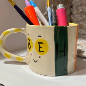 Handmade Ceramic Be Happy Mug (As-Is)