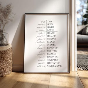 Impresión en lienzo "Solo en Cristo": Arte mural de las Escrituras Cristianas (Descarga digital)