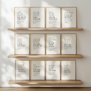 12 Bible Verse - Breath Prayers - Inspirational Scripture Wall Art to Bring Hope & Comfort