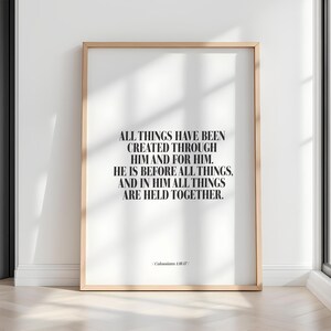 In Him All Things Hold Together - Printable Scripture Art Download - SVG