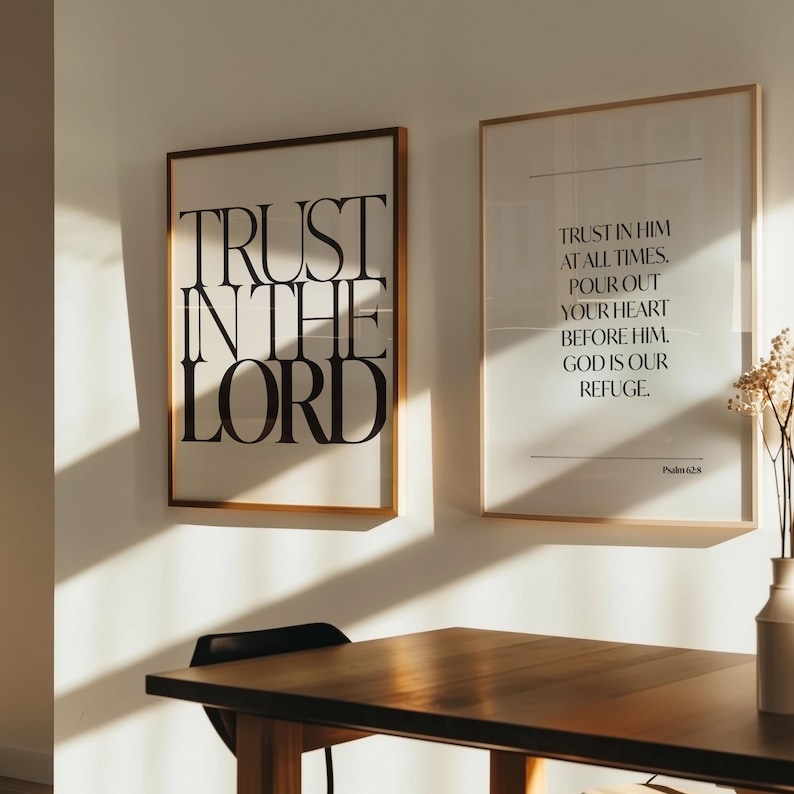 Christian Scripture Wall Art Set – Minimalist Bible Verse Posters ...
