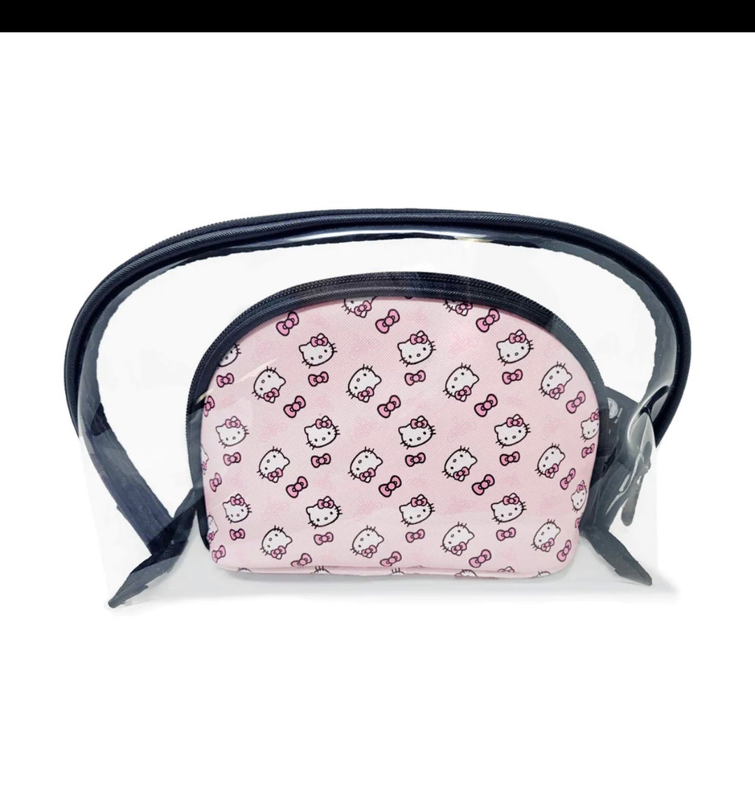 Cute HELLO KITTY Cosmetic Bag Clutch Makeup Bag Set of 2 Pink Etsy