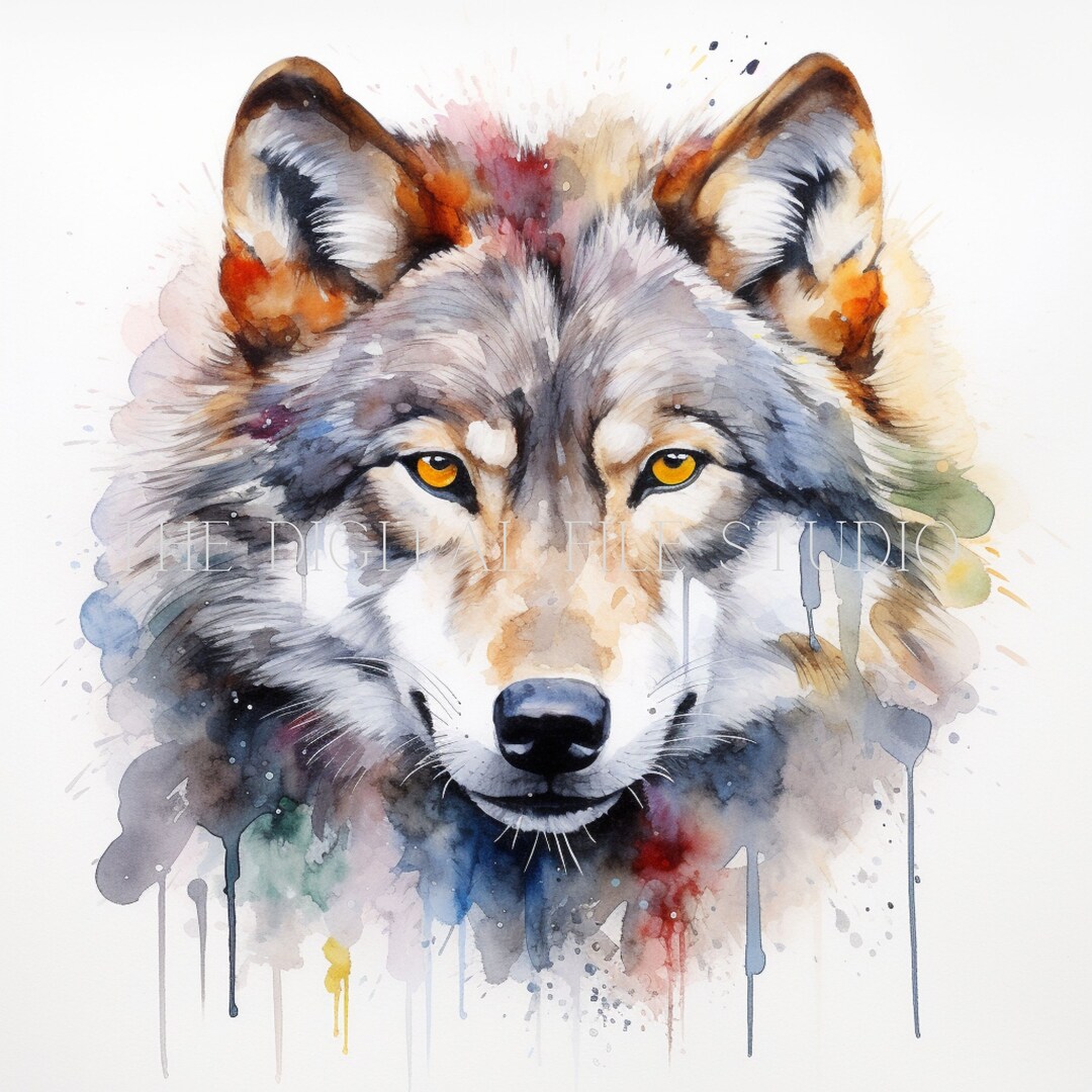 12 Wolf PNGJPGPDF Clipart 12 Digital Download Animal Images Animal Art ...