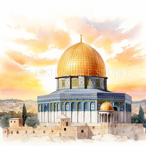 12 High-quality Designs of Dome of the Rock PNGJPGPDF Digital Print ...