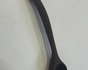 Right handed curved walnut spoon