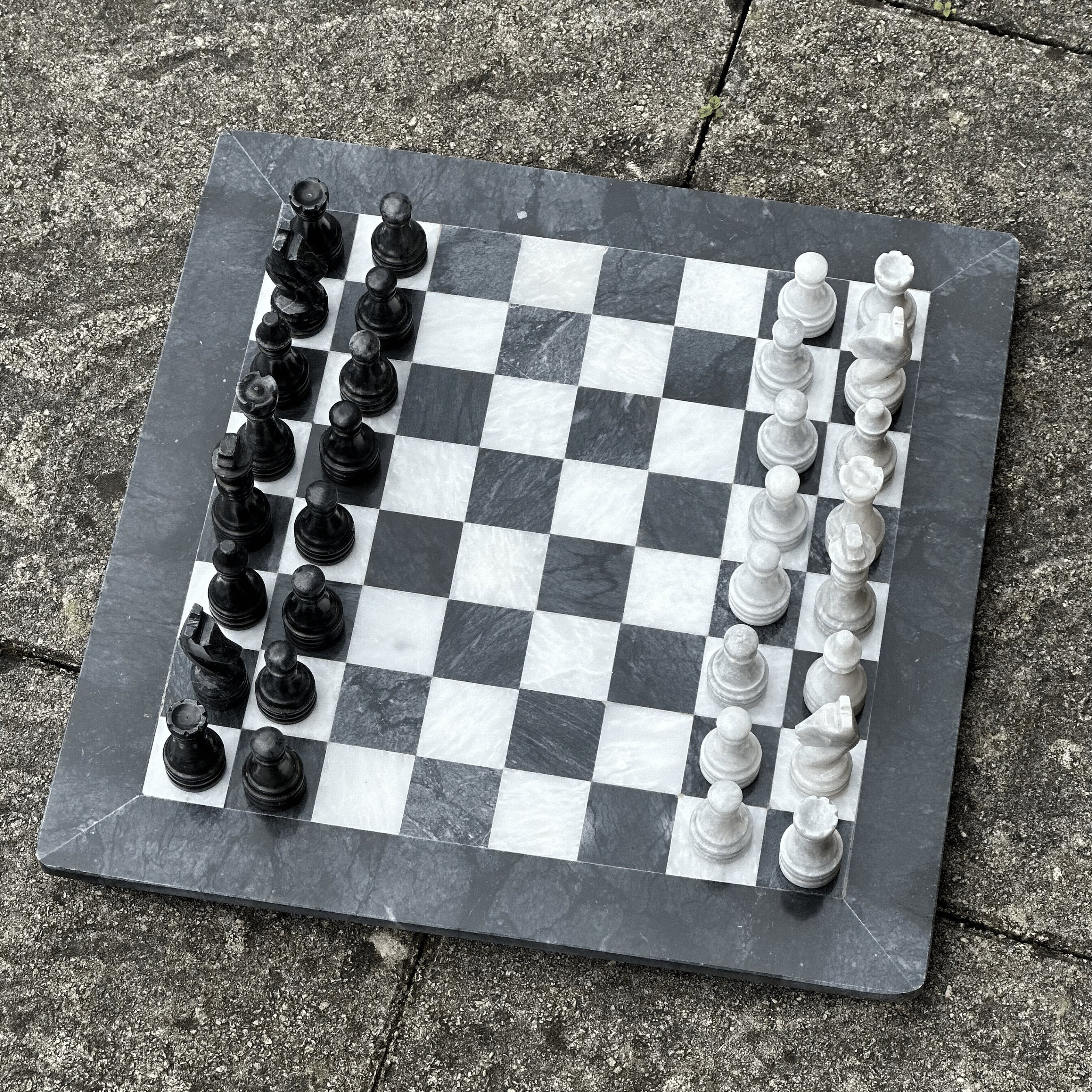 UMAID Handmade Marble Chess Set Game with Luxury Storage Box, Chess Board  12” White & Black Onyx Marble Chess Sets & Marble Chess Pieces, Unique  Chess