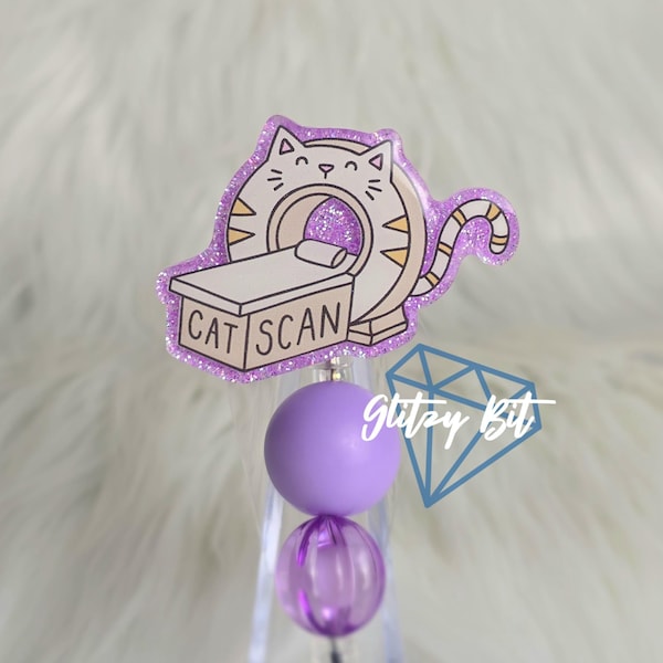 Cat Scan CT Tech Badge Reel | Nurse Retractable Badge Reel ID Badge Holder