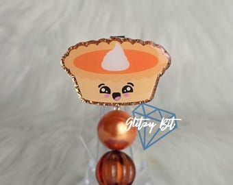 Pumpkin Pie Thanksgiving Fall Badge Reel | RN NP Nurse Teacher Xray Rad Tech Retractable Badge Reel ID Badge Holder | Autumn Badge Reel