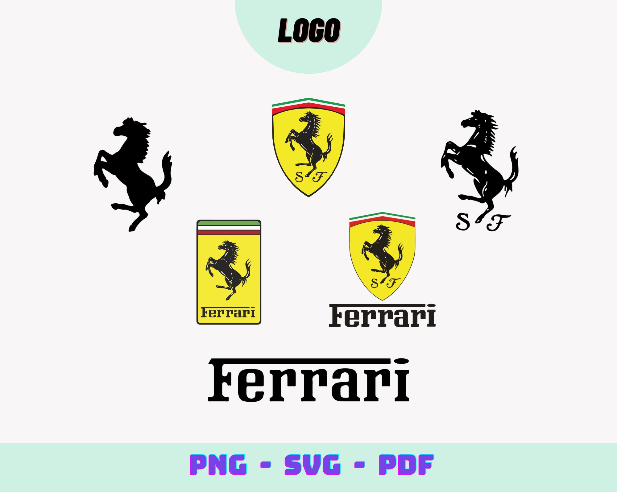 Ferrari Logo Sticker -  Israel