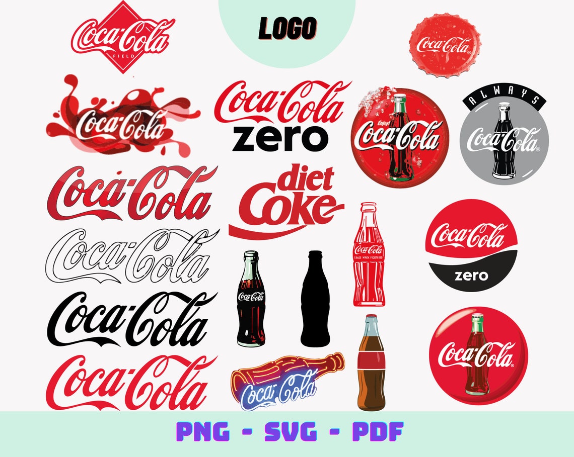 Coke Svg,png,pdf Logo Cold Drink Coke Svg, Vector, Stickers Black Drink