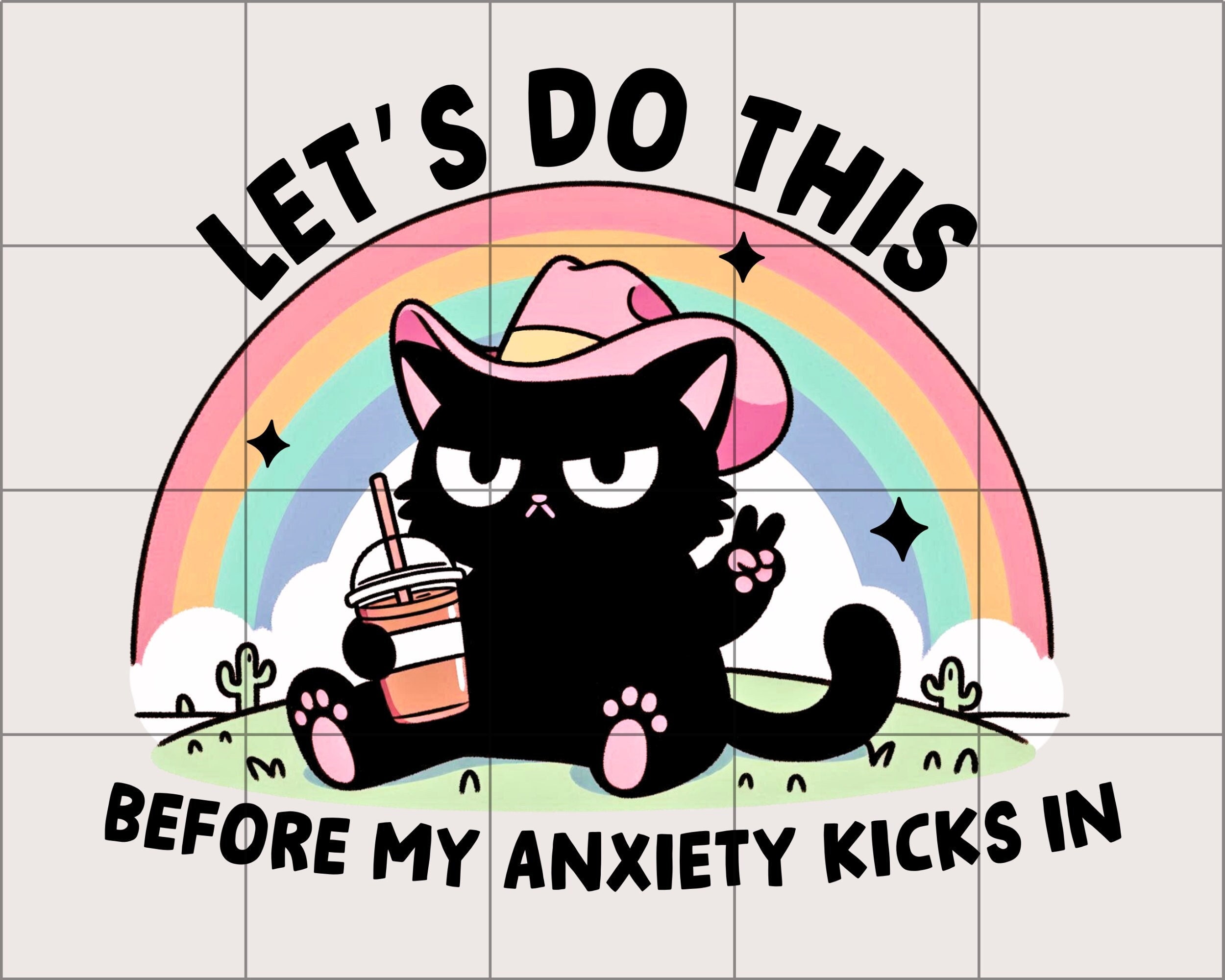Let's Do This Before My Anxiety Kicks In png | Trendy png design | Mental Health png design | Anxiety png | Sublimation | Trending png