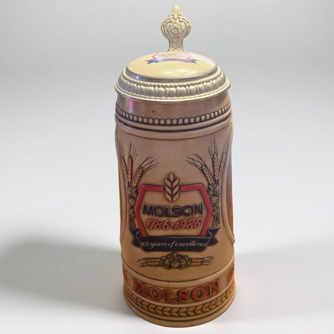 MOLSON Beer Stein Commemorative 200 Year 1786-1986 - Etsy Canada