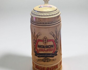 Vintage John Molson Beer Stein With Lid 1786-1886 - Etsy Canada