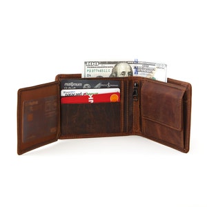 Cartera de cuero • Cartera • Cartera de cuero para hombre • Regalo de Navidad • Cartera personalizada • Aniversario de cuero • Cartera fina de cuero • Cartera para hombre, Día del Padre