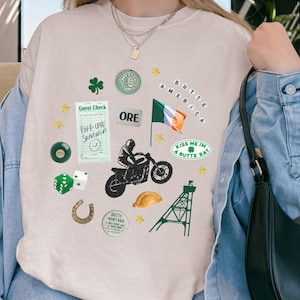 Butte Montana T-Shirt | Vintage Butte Collage Graphic Tee | Comfort Colors Soft Garment-Dyed Shirt | Evel Knievel Mining Montana Souvenir
