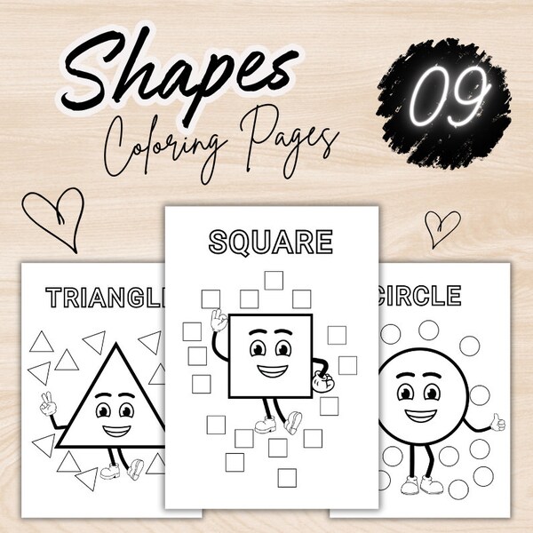 Preschool Curriculum Printable, Shape Recognition, Numbers, Shapes, Summer Worksheets For Kids, Toddler Learning Binder, Printable PDF