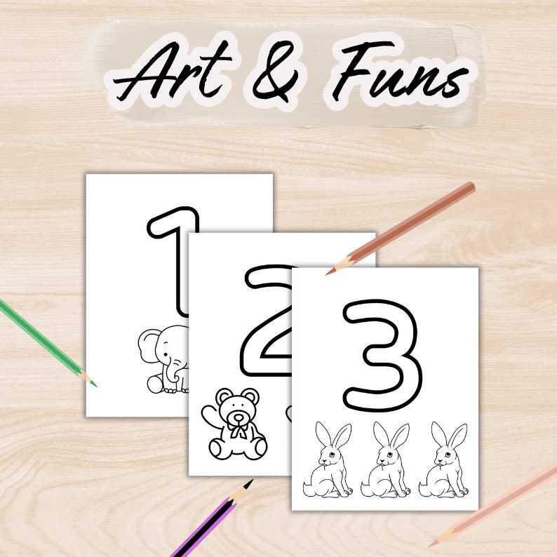 Printable Numbers Coloring Pages, Preschool Coloring Pages, Homeschool ...