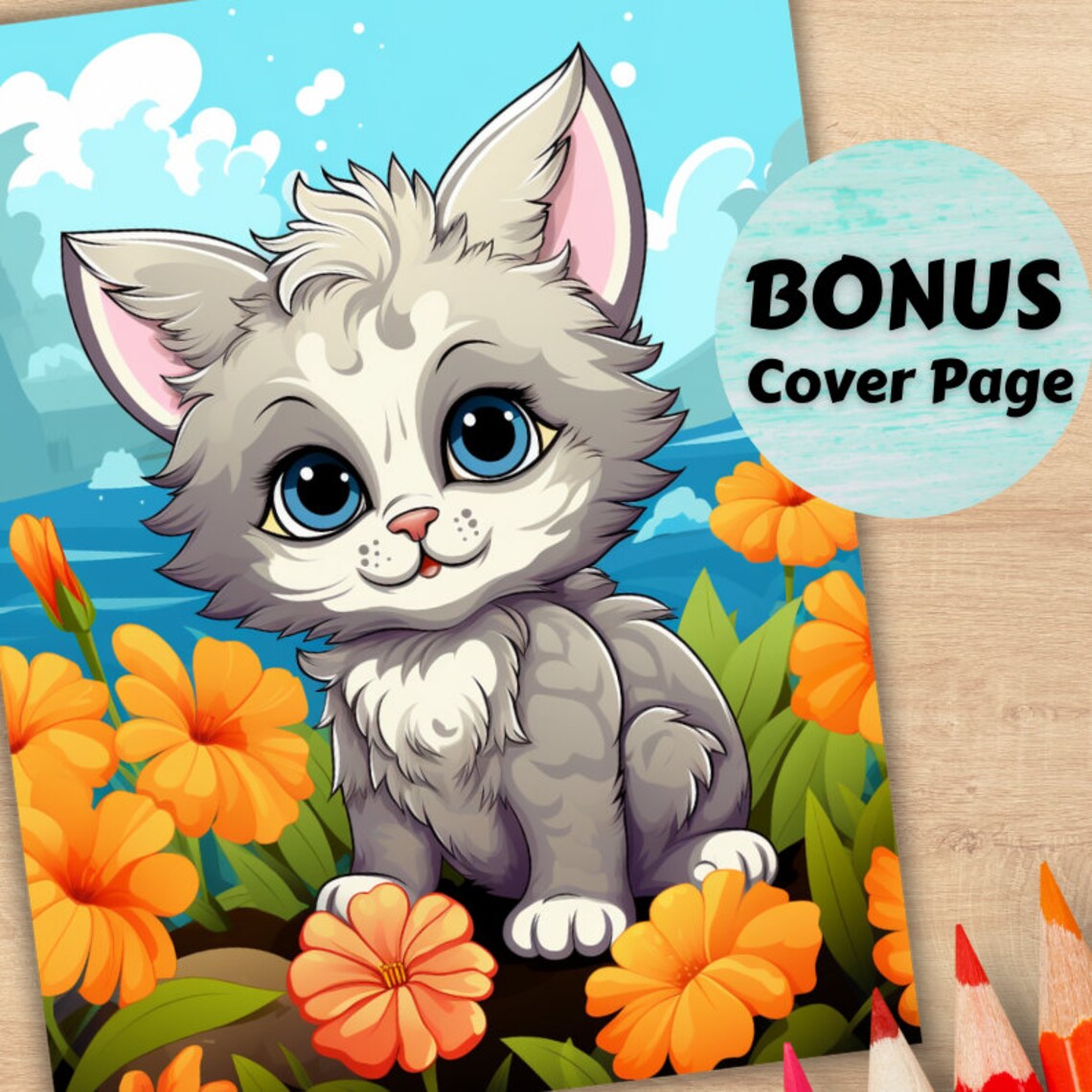 Cute Animals Coloring Pages for Kids Cute Coloring Pages - Etsy
