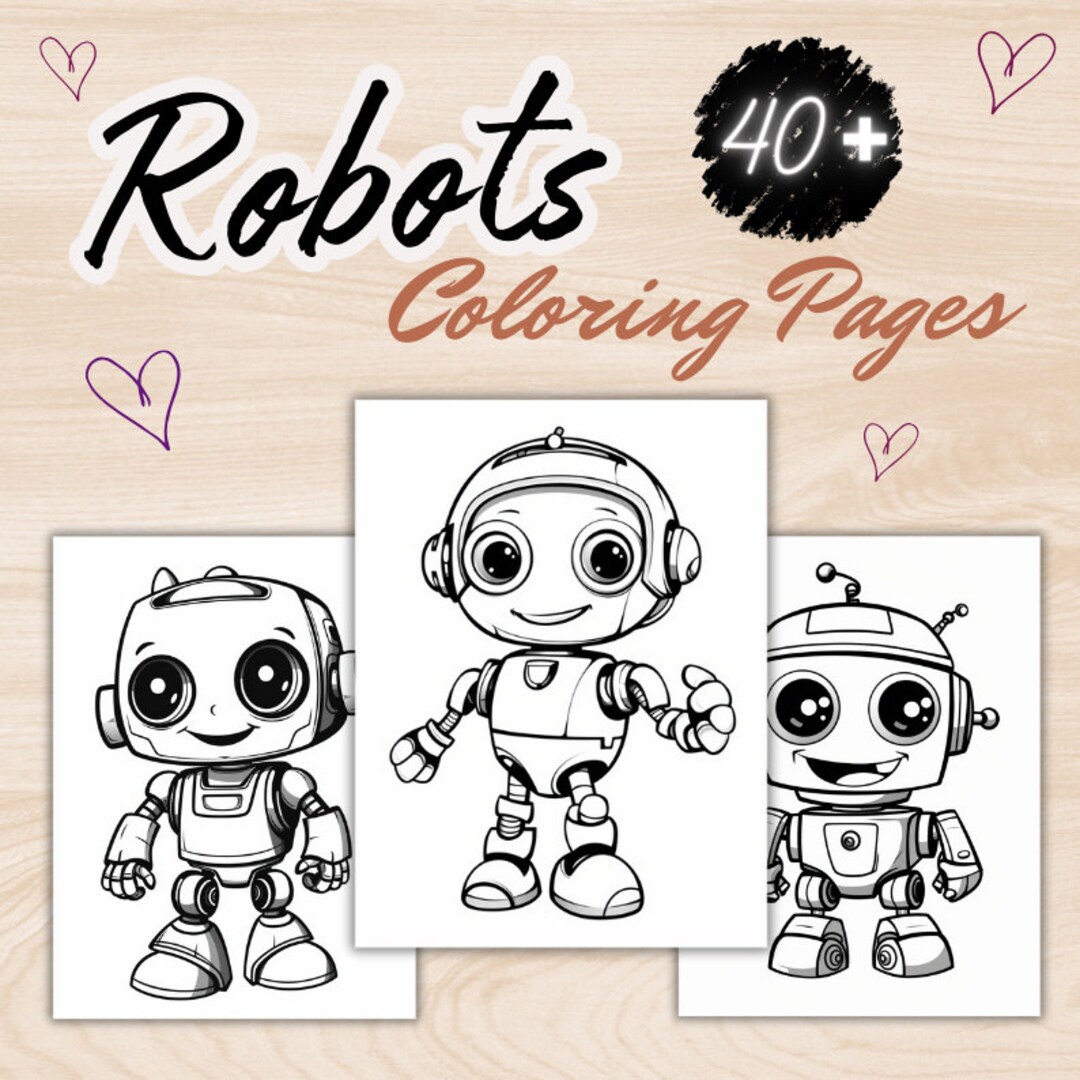 Kid's Robot Colouring Pages, Cute Robot Colouring Pages, Coloring Book ...