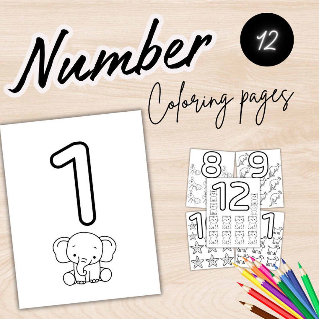 Printable Numbers Coloring Pages, Preschool Coloring Pages, Homeschool ...